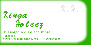 kinga holecz business card